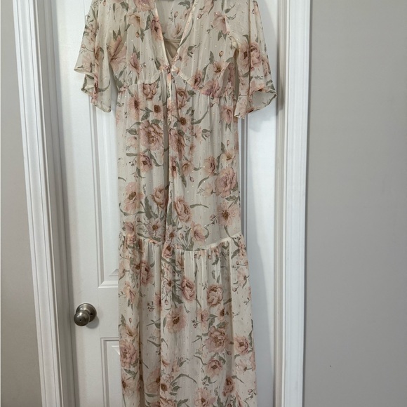 Lovestitch Cream Floral Maxi Dress - Picture 1 of 3